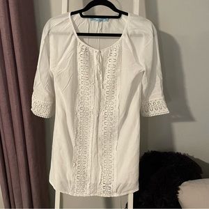 Solitaire Swim White Eyelet Swim Cover-Up